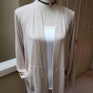 Bp Open Front Knee Length Cardigan Sweater
